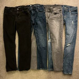 GAP Bundle 4 Pair Slim Fit Denim Boy (size 10)